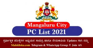 Mangaluru City CPC Selection List 2021