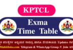 KPTCL Exam Time Table 2022
