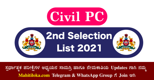 Shivamogga PC 2nd Selection List 2021