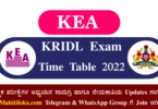 KRIDL Exam Time Table 2022