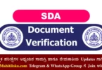 KPSC SDA Document Verification 2022